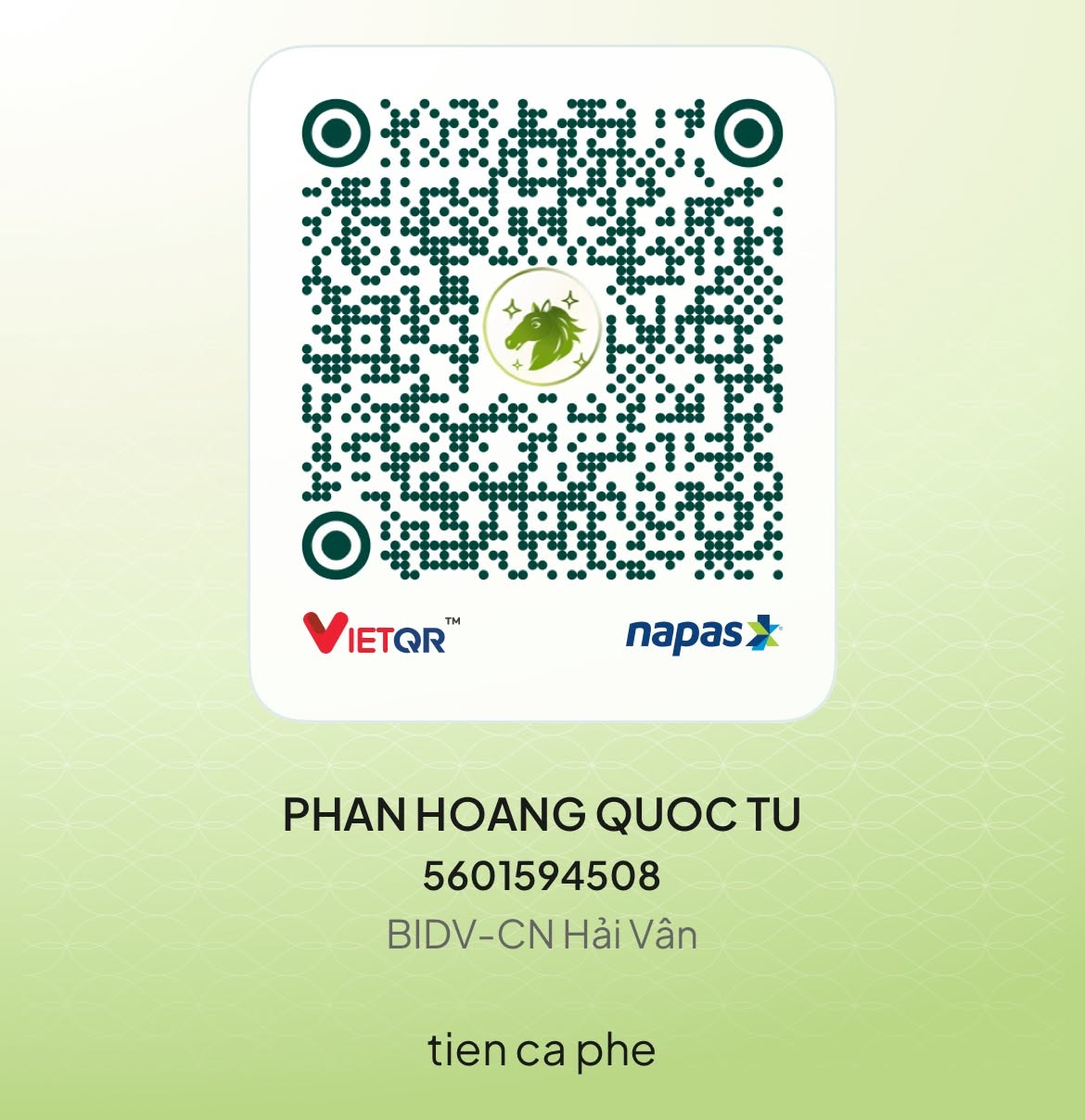 Mã QR chuyển khoản cho PHAN HOANG QUOC TU